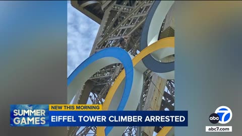 Police arrest man climbing Eiffel Tower, prompting evacuation