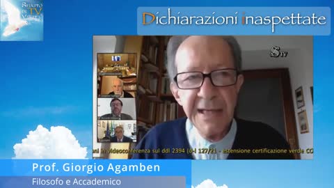 Il Filosofo Giorgio Agamben demolisce il Green Pass! - Dichiarazioni inaspettate.