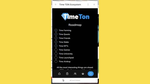 new mining mini app telegram TIMETON