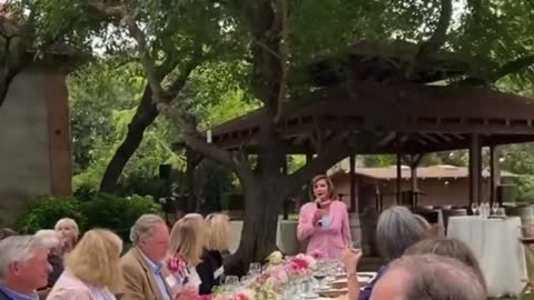 Pelosi Speaks at Massive Fundraising Event with Almost All White Donors and No Masks