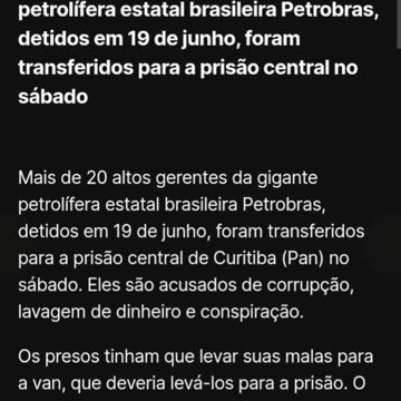 O esquema de corrupção na Petrobras foi aberto em 2014: funcionários assinaram contratos em nome da empresa e receberam 3% do valor do contrato como comissão. Este dinheiro foi então usado para subornar políticos e funcionários.