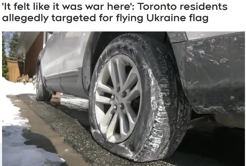 Ukrainian Flag Vandals 2.28.2022