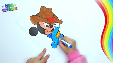 MICKEY MOUSE - How to coloring CUTE MICKEY MOUSE- @KeaCreative2
