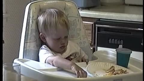 1993 Nolan Falling Asleep While Eating