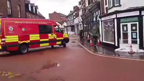 Flash Flooding In Tenbury Wells, UK