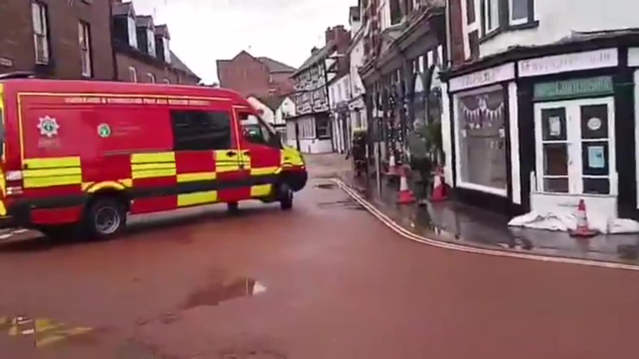 Flash Flooding In Tenbury Wells, UK