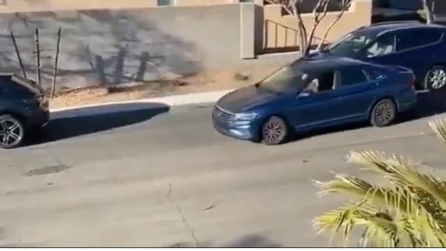 Funny steps to the Parking Spot