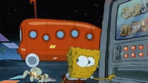 Squidward Is Playing With Tiles While SpongeBob Tests The Bus 🚌