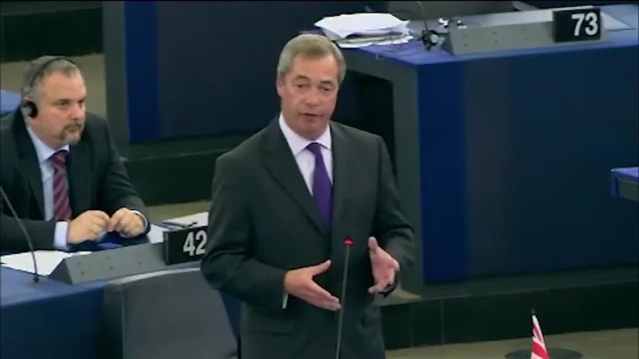 Nigel Farage, addressing the EU Parliament in 2014: 100% CORRECT!!!