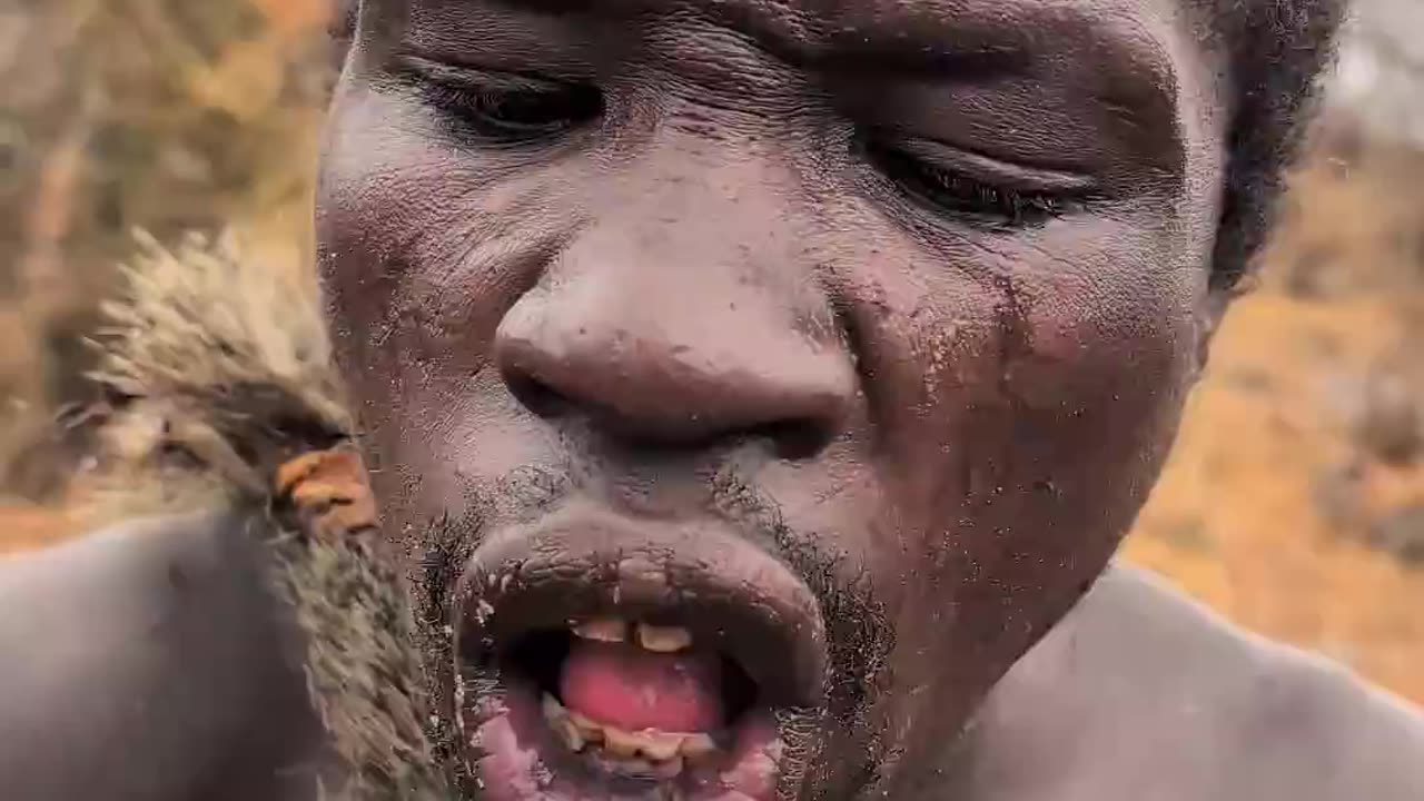 Ohh,,🤤 it's Porcupine breakfast meal🔥😋 hadza Tribe Cookie's and eating their food#culture #bushmen