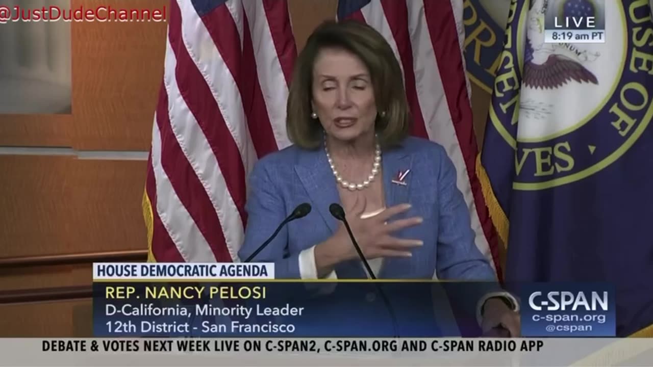 Nancy Pelosi talks about the wrap-up smear