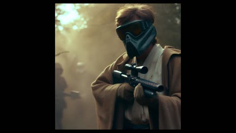 Luke Skywalker goes to play paintball