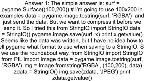 How to save pygame Surface as an image to memory and not to disk