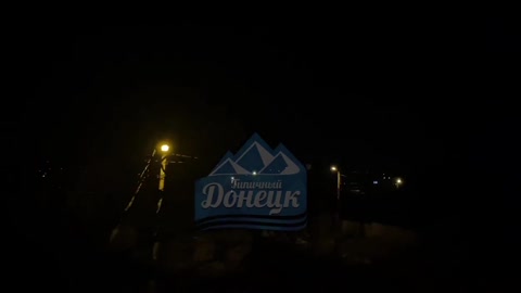 Firefight with tracers, Kyivski district of Donetsk city