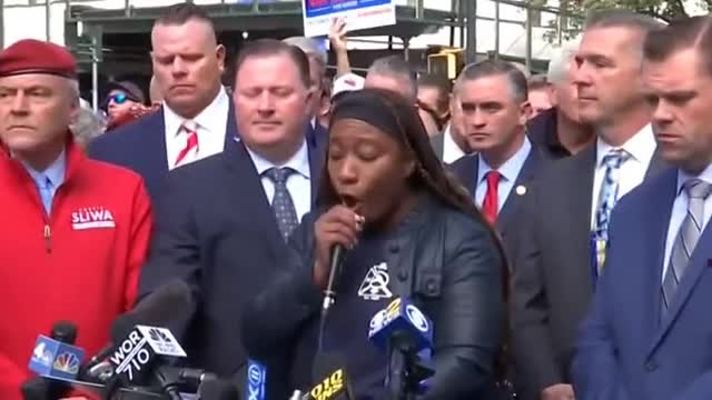 New York firefighters, EMS, NYPD, and other municipal workers protest against vaccine mandates