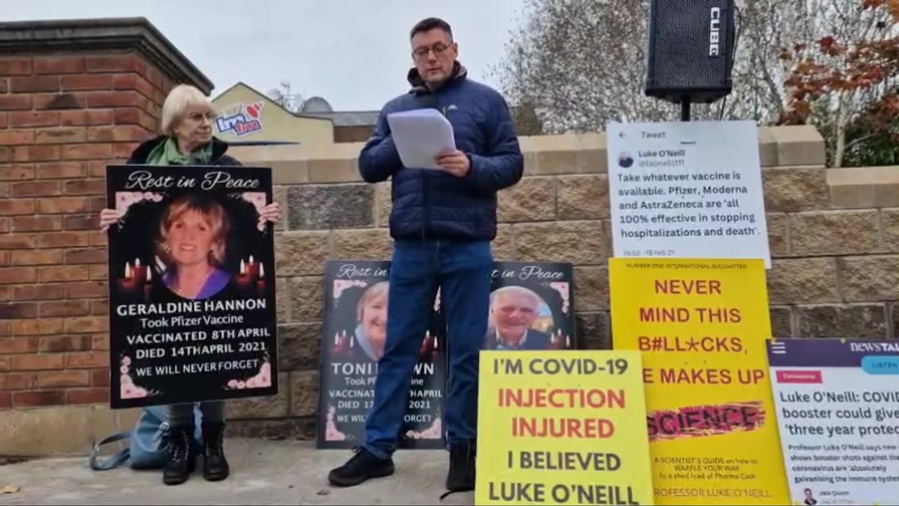 WakeUpéiRe: Excess Deaths Campaign: Information Drop at Drogheda Co. Louth, Ireland. Outside LMFM Radio Station