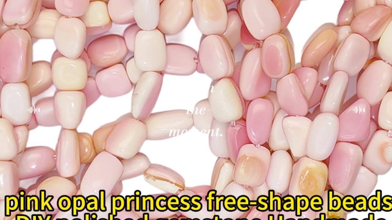 GN-20241211-05 pink opal princess free-shape beads DIY polished gemstone Handmade gift Necklace