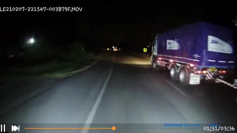 Wobbling Semi Regains Control after Highway Pass