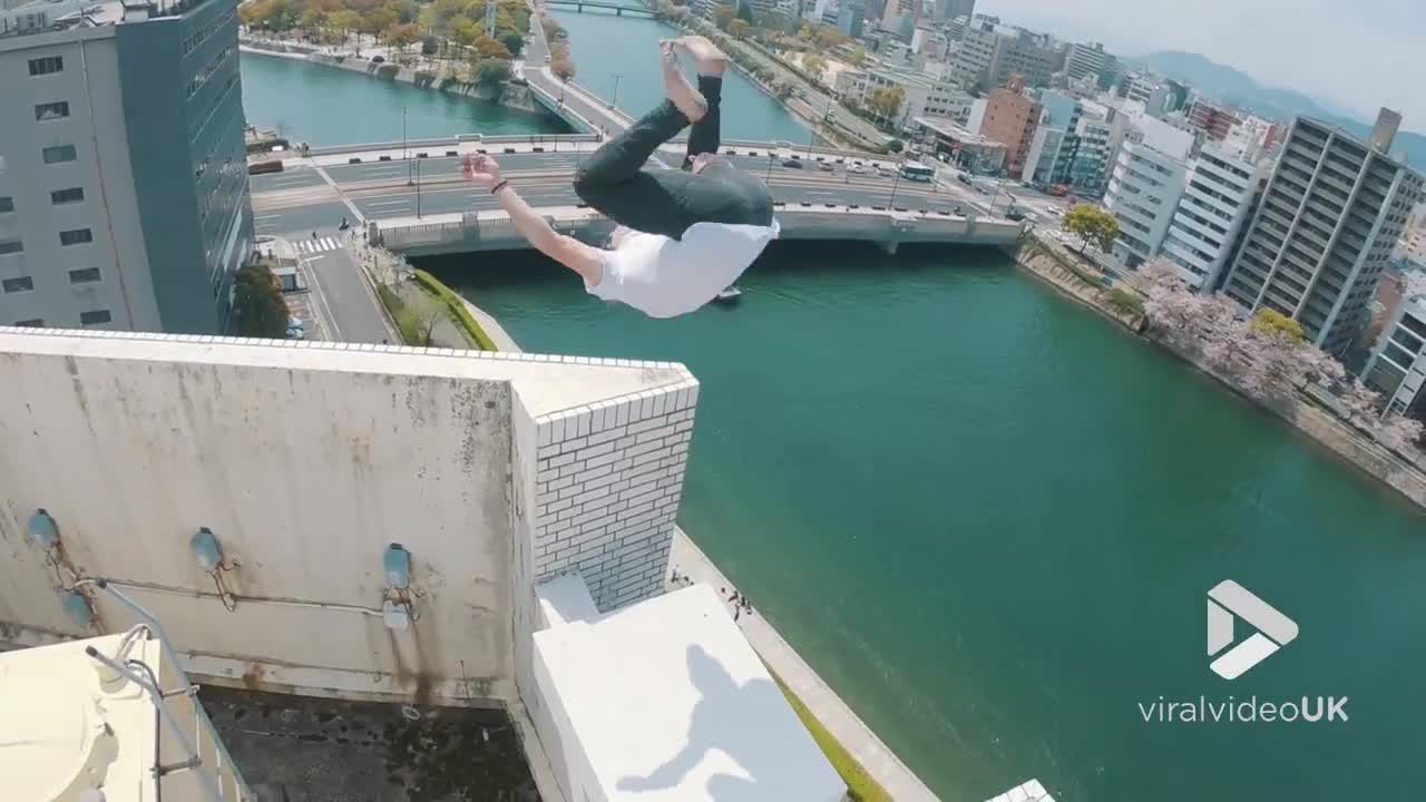 Front urbex flip in Hiroshima