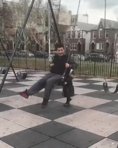 Tot Tries To Push Dad On Swing, He Accidentally Knocks Her Down