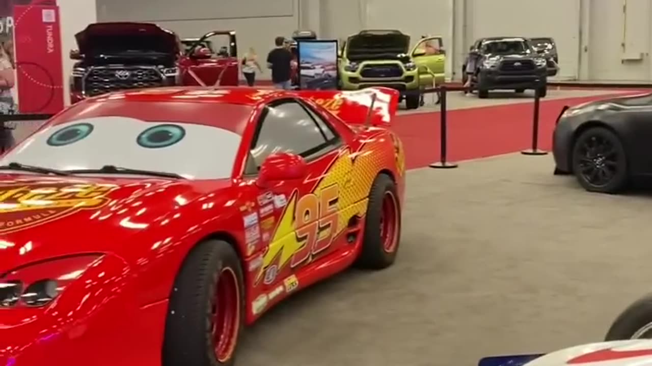 Amazing real life Lightning McQueen car