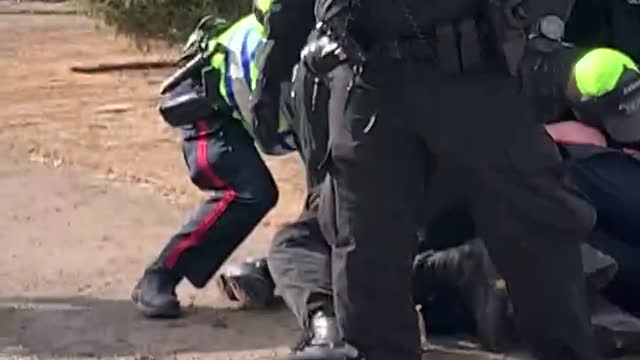 Calgary Police Brutality at Peaceful Freedom Rally