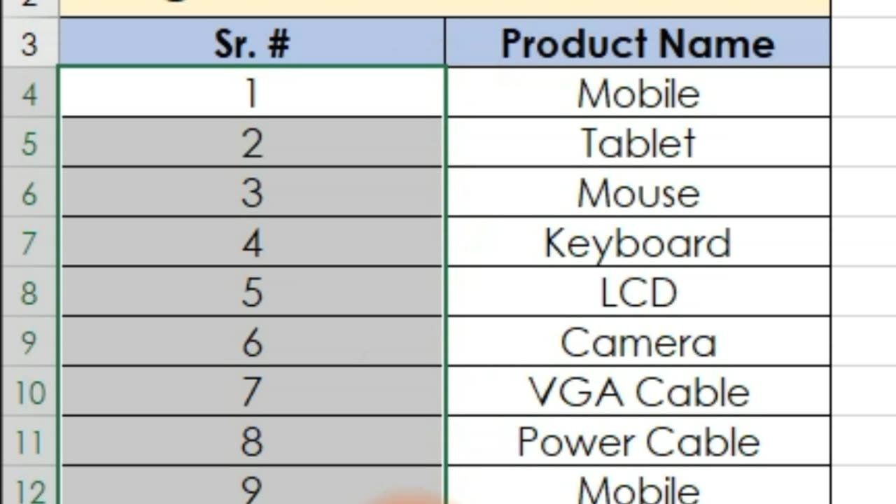 Megic Serial Number in Excel - Auto Fill Serial Number in Excel - Excel Speaks