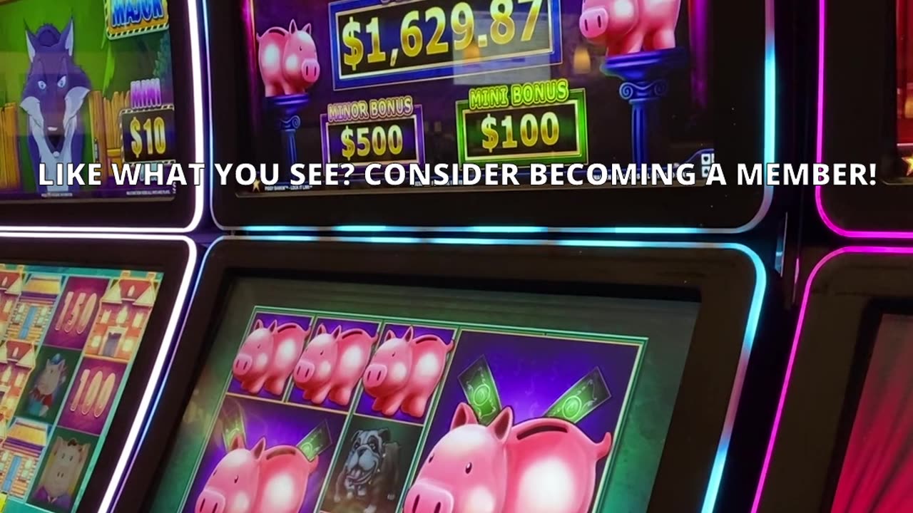 PICKIN' PIGS!!! #slots #casino #slotmachine #slotwin #jackpot #bonusfeature #casinogame #gambling