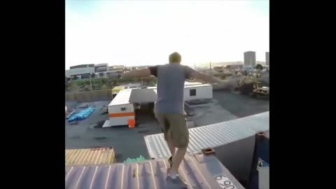 Funny reverse parkour fail 13