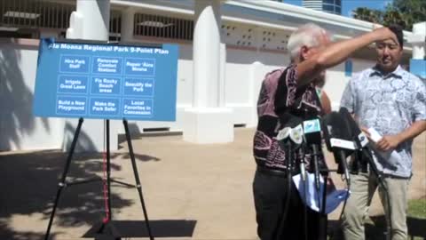 Honolulu Mayor Kirk Caldwell highlights renovation projects at Ala Moana Regional Park