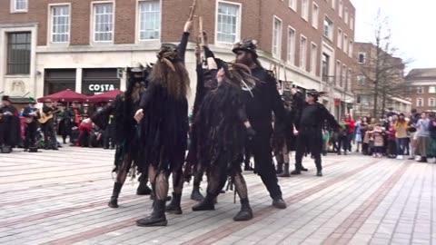 Beltane Border Morris - Grey Wethers Exeter 4 Feb 23