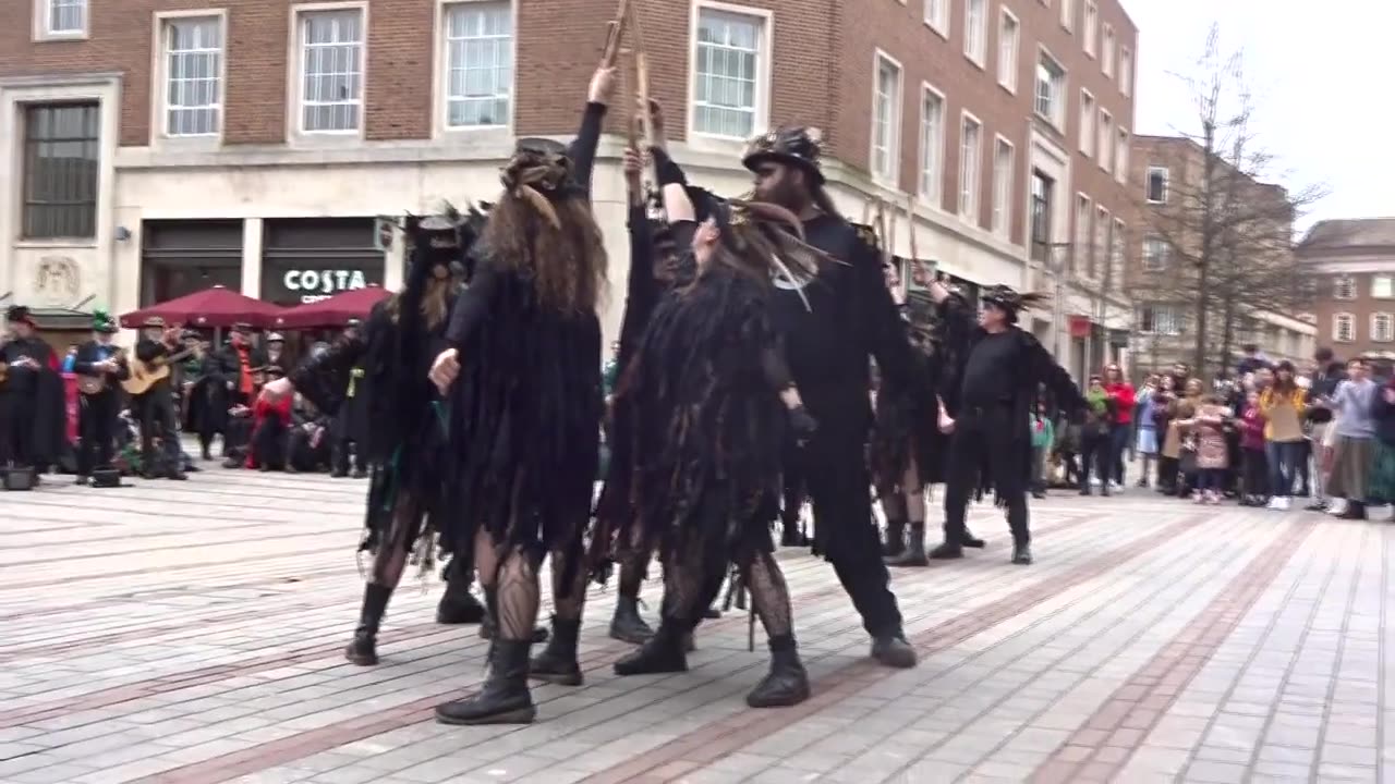 Beltane Border Morris - Grey Wethers Exeter 4 Feb 23