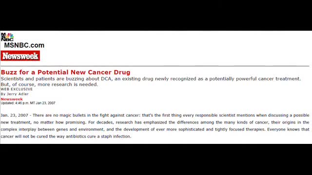 DCA - New Generation Cancer Treatment