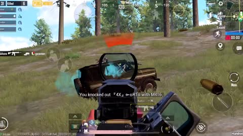 Car spray 1v4 clutch😱😱 @PubgGod