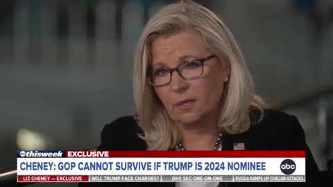 Traitor Liz Cheney Claims Republican Party "Can't Survive" If Trump Gets GOP Nomination In 2024