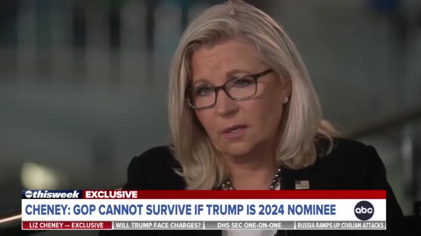 Traitor Liz Cheney Claims Republican Party "Can't Survive" If Trump Gets GOP Nomination In 2024