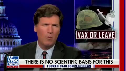 Tucker Carlson Reveals "Satanism" Powerpoint Slide Presented To Army To Promote Vaccination