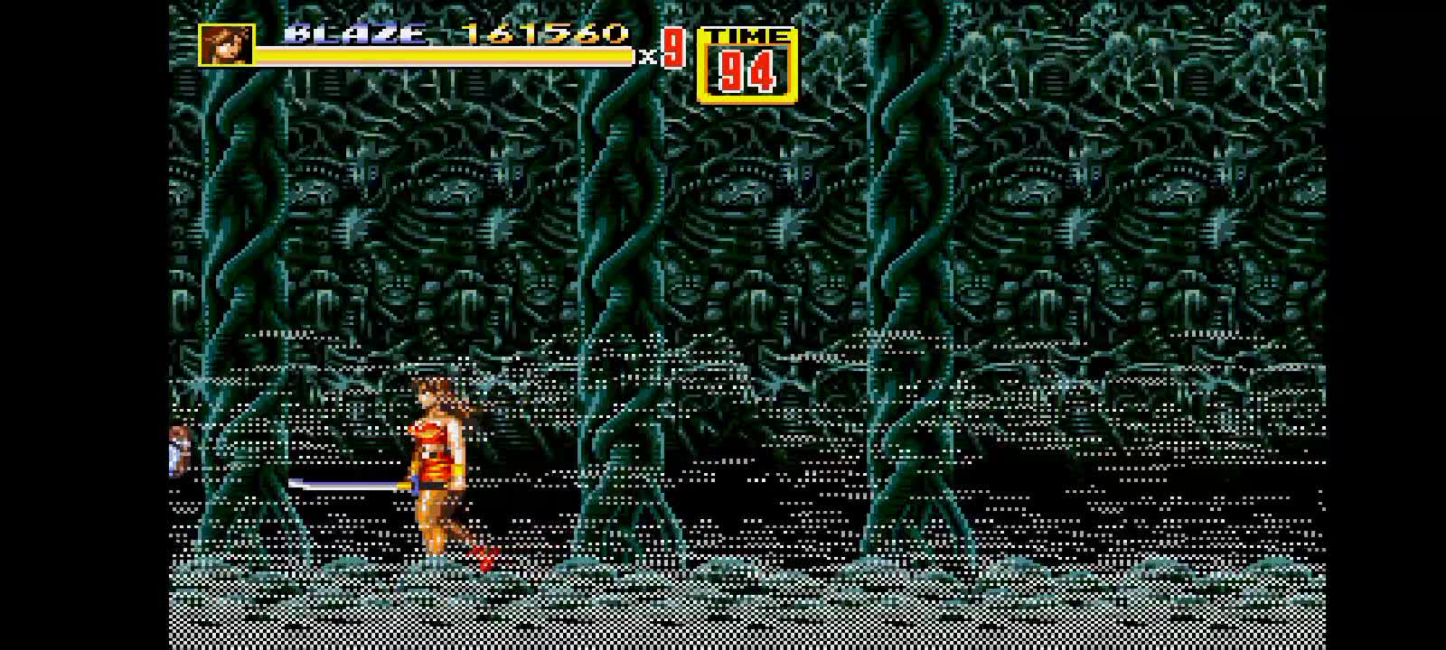 Resetting Streets of Rage 2 genesis version with the character (BLAZE).