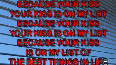 kbkaraokeking Kiss on My List Hall & Oates KST