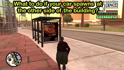 What to do if your car spawns at the other side of the building in GTA SAMP