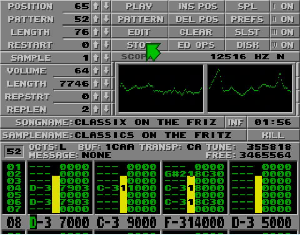 Amiga and Atari ST Protracker Music Mods - Classix On The Friz