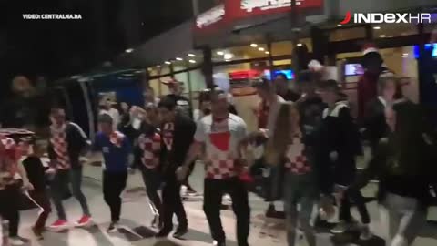 Pogledajte kako je ekipa u Travniku proslavila pobjedu Hrvatske