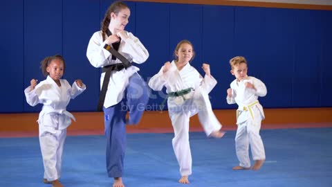 Kids karate training