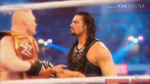 Wwe full match Roman reigns Vs Brock Lesnor Vs brown strowmen