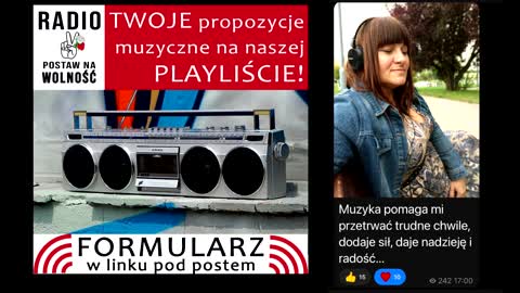Zapraszamy do współtworzenia playlisty Radia internetowego Postaw na Wolność