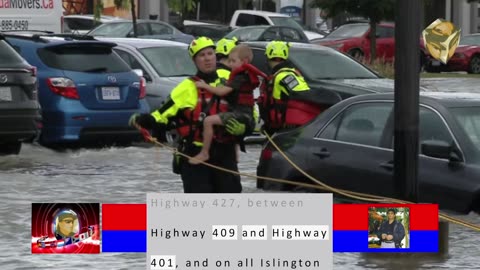 Cars stuck, roads closed as heavy rain hits GTA