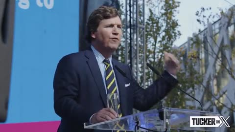 Tucker Carlson speaking in Budapest after interviewing Hungarian and Serbian leaders: