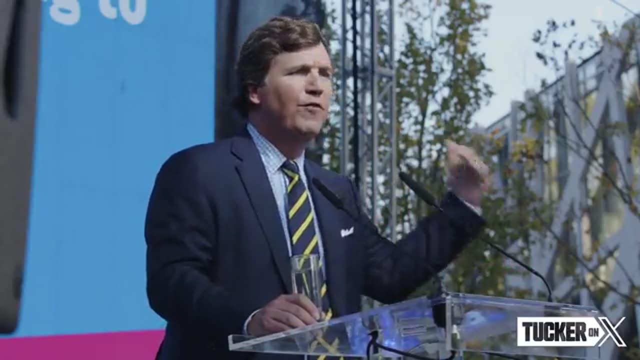 Tucker Carlson speaking in Budapest after interviewing Hungarian and Serbian leaders: