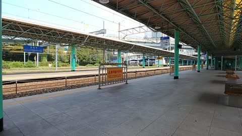 Korean train station scenery