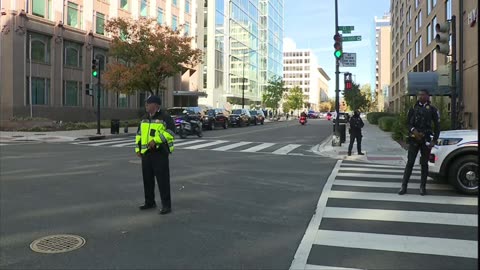 Trump Arrives to Meet Joe Biden